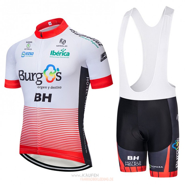 Burgos BH Kurzarmtrikot 2018 Und Kurze Tragerhose Wei Und rot